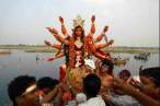 Bolo Durga mai-ki-jai (Glory be to Mother Durga) on 10th day Devi Durga returns on the river to her  husband in the Himalayas