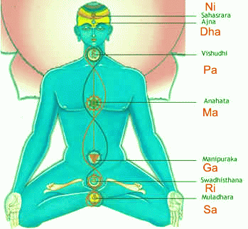 Effect of Saptaswaras and Chakra Meditation