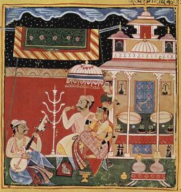 Raag Deepak, in Ragamala by Sahibdin 1605.