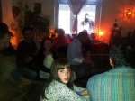 the audience of 3 generations full of expectations shortly before start of the house concert at 09:00 pm (30th May 2014)